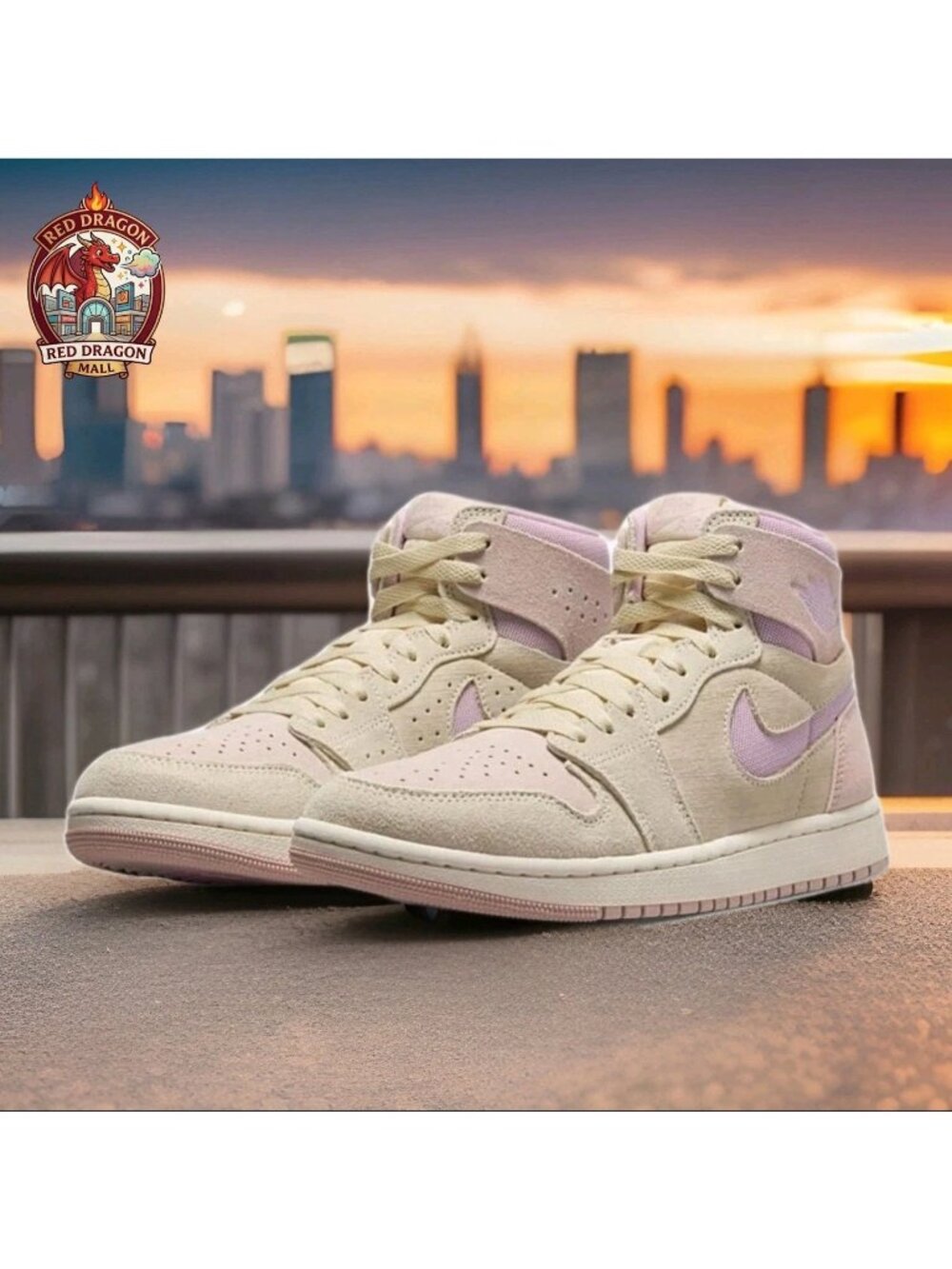 Nike Air Jordan 1 Zoom CMFT 2 Shoes Beige DV1305-100 - Women's Size 12